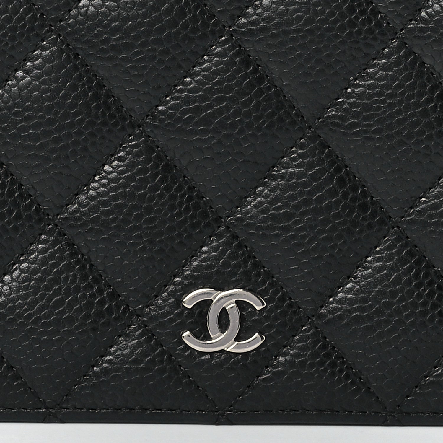 Chanel Caviar Quilted Yen Wallet Black 9 of 14
