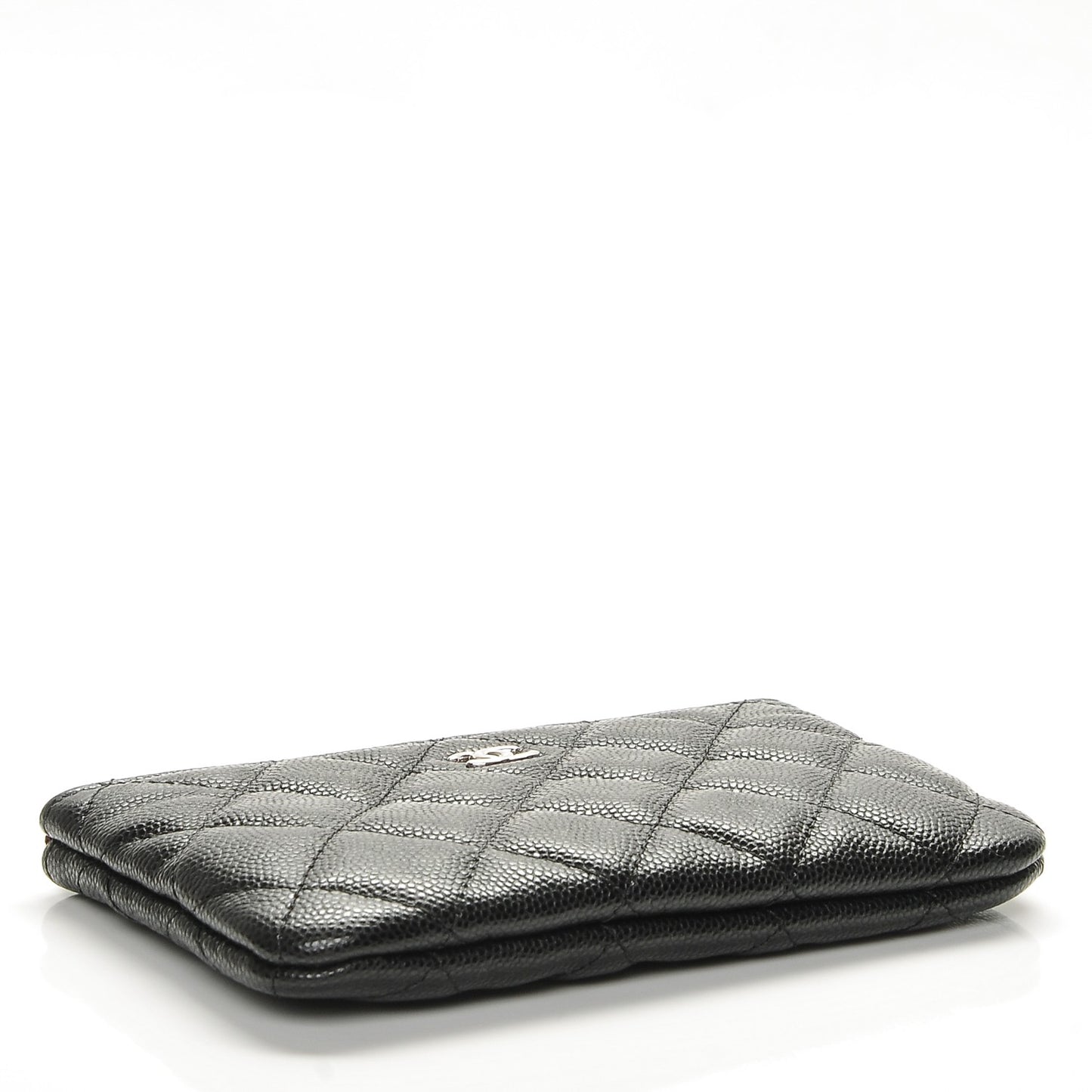 Caviar Quilted Small Cosmetic Case Black