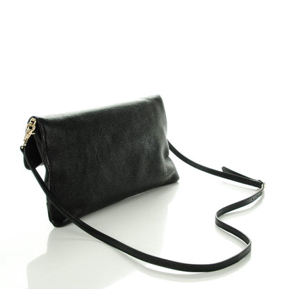 Balenciaga Chevre Gold Metallic Edge Hardware Envelope Clutch Black 4 of 7