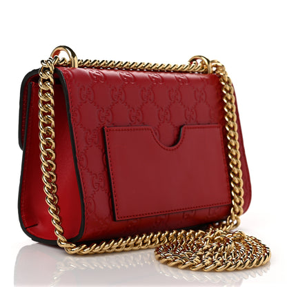 Gucci Guccissima Small Padlock Shoulder Bag Hibiscus Red 2 of 11