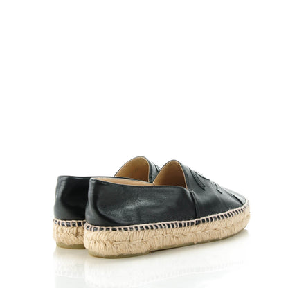 Chanel Lambskin CC Espadrilles 39 Black 5 of 10