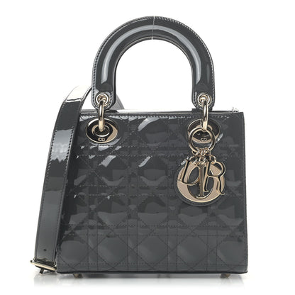 Christian Dior Patent Cannage Small Lady Dior Grey 1 of 4