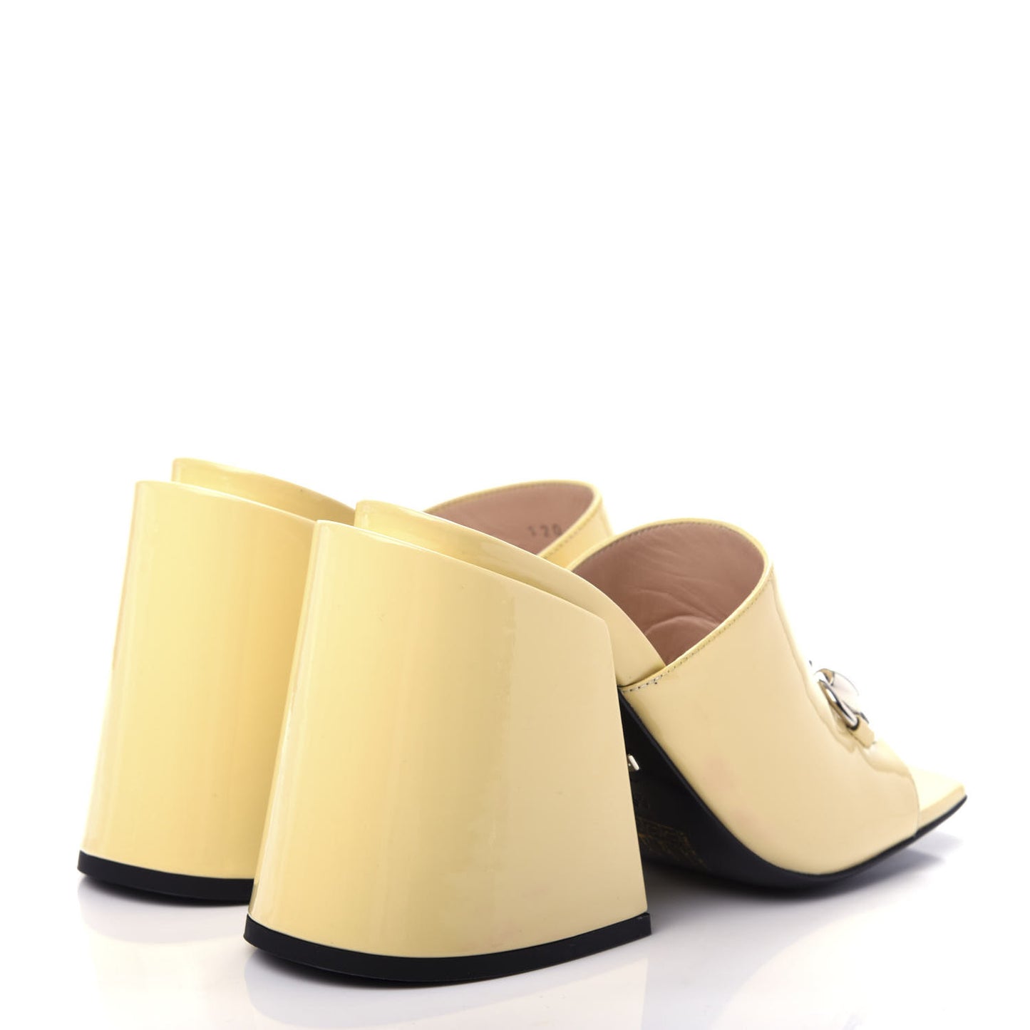 Patent Lexi Horsebit High-Heel Slide Sandals 35 Burro