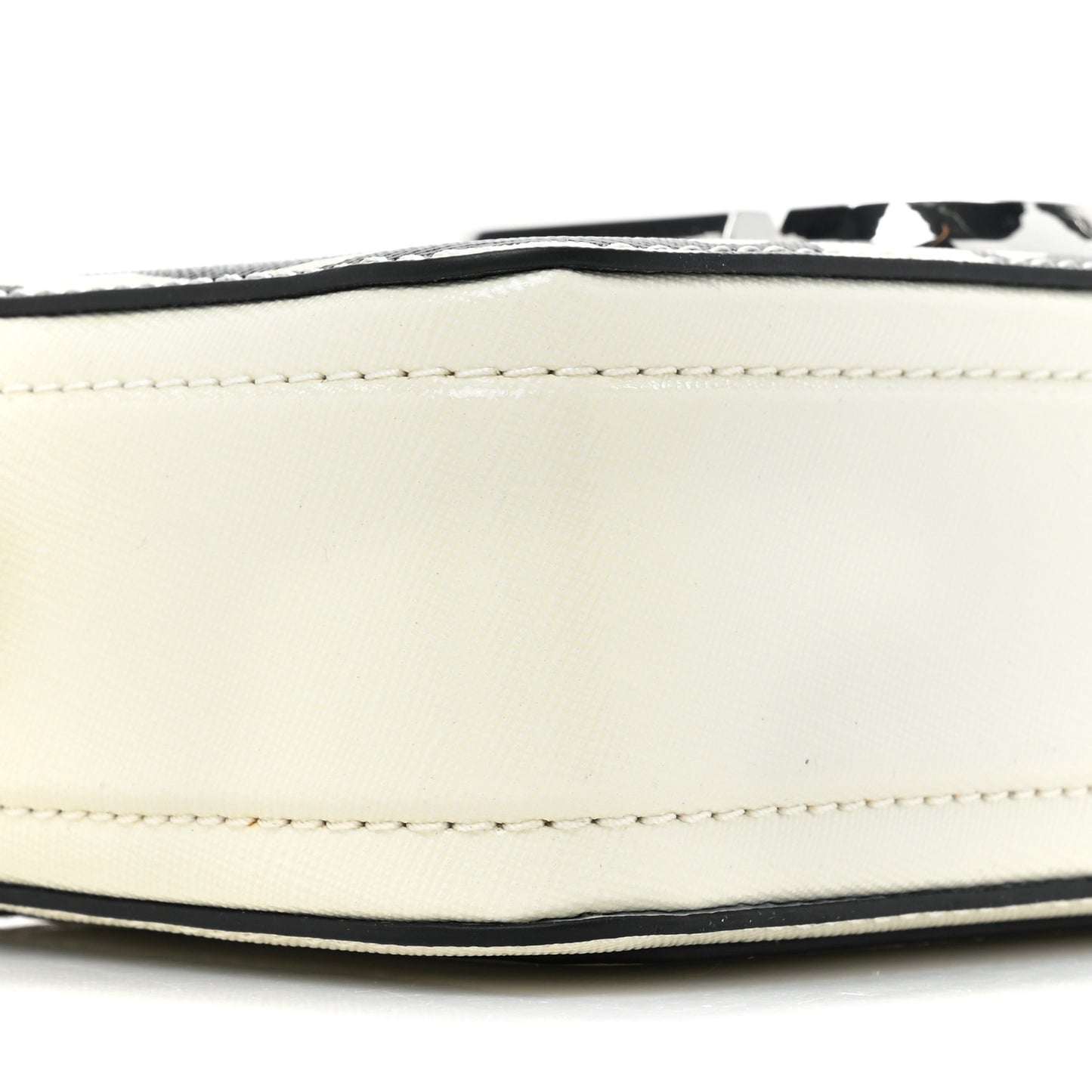 X Peanuts Saffiano Small Snoopy Snapshot Camera Bag White Black