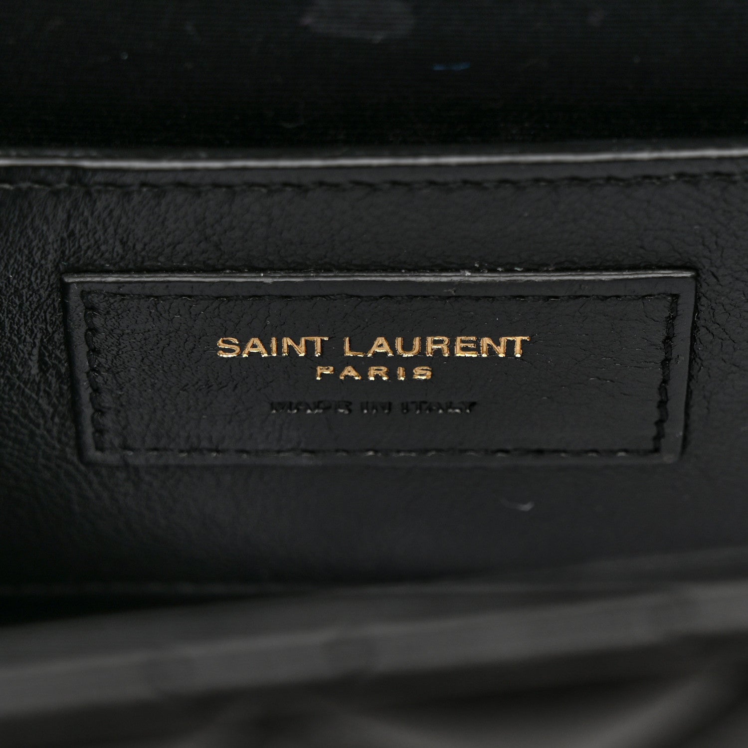 Saint Laurent Lambskin Mixed Matelasse Triquilt Small Monogram Satchel Black 9 of 22