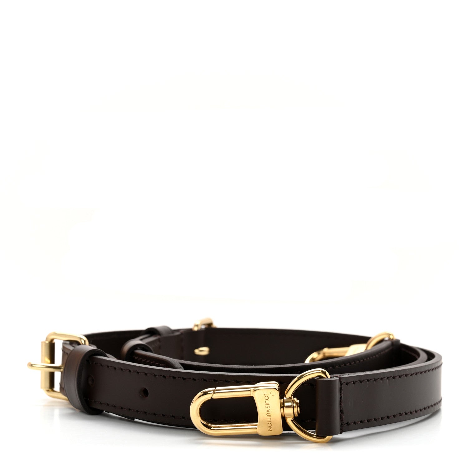 Louis Vuitton Calfskin 16mm Adjustable Shoulder Strap Brown 1 of 5