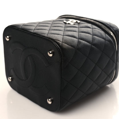 Chanel Caviar Quilted Small Top Handle Vanity Case With Chain Black 9 of 9
