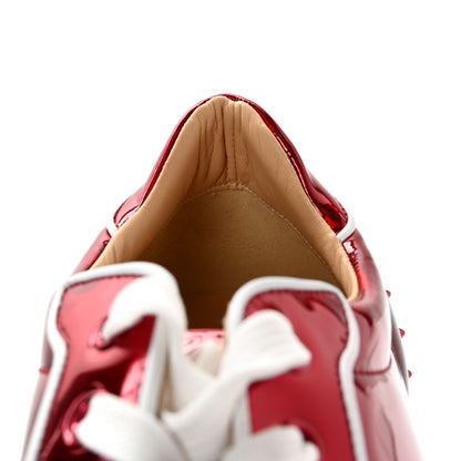 Christian Louboutin Metallic Patent Mens Seavaste 2 Orlato Flat Sneakers 42 Red 11 of 15