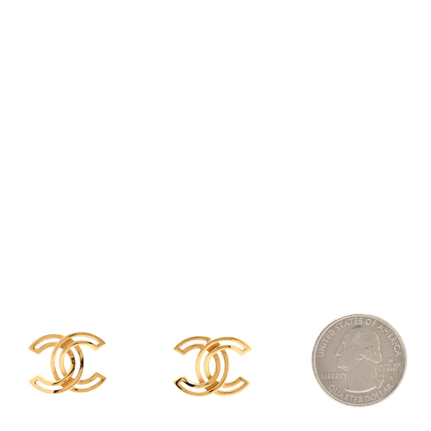 Chanel Metal Obazine CC Earrings Gold 2 of 5