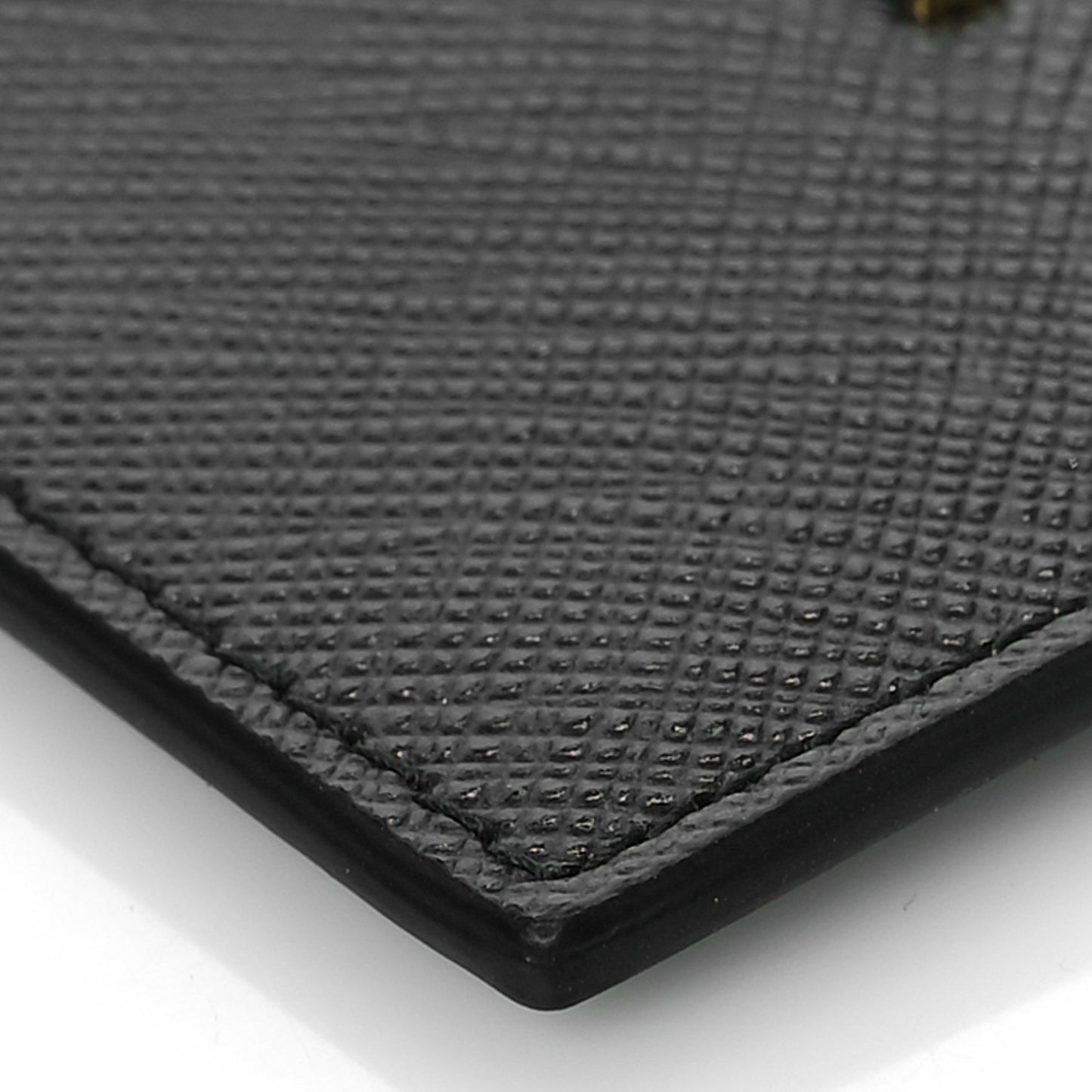 Saffiano Metal Card Case Black Fuoco