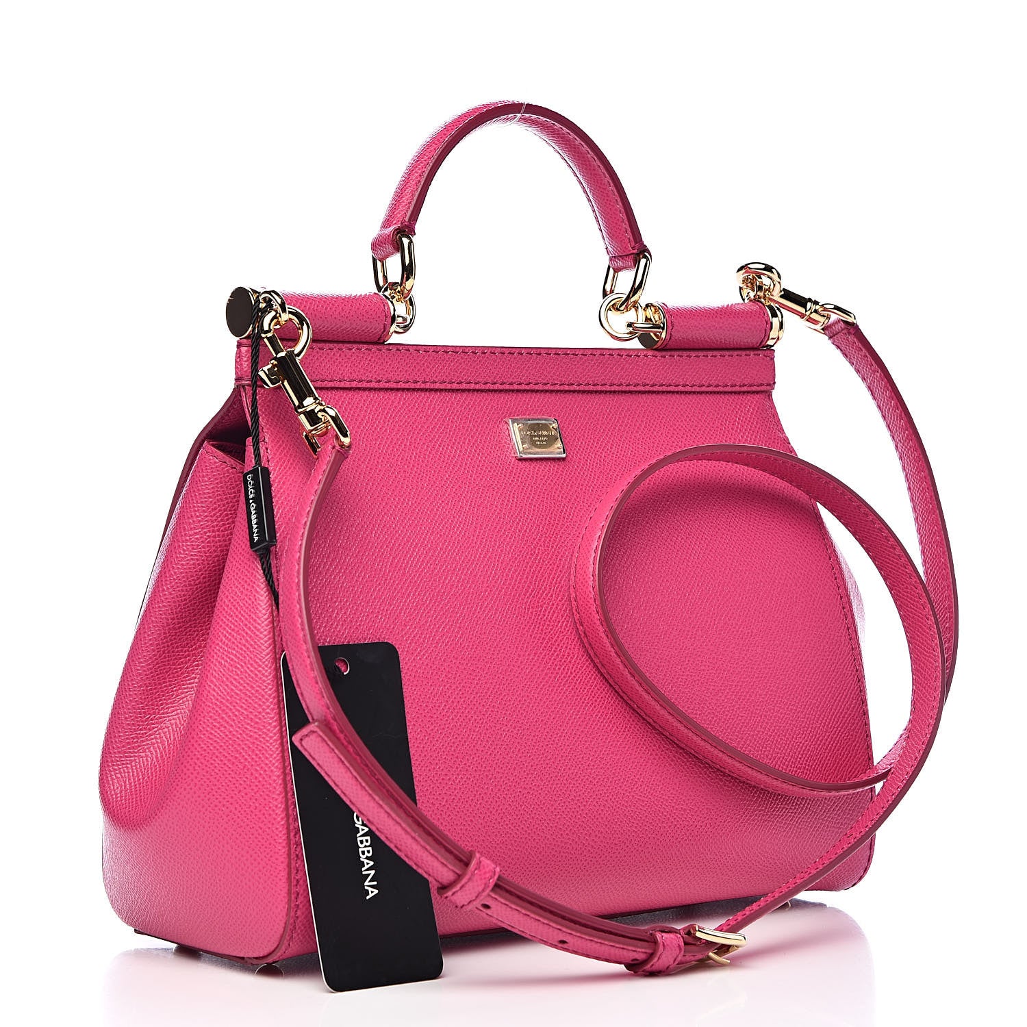 Dolce & Gabbana Dauphine Oops Patch Medium Miss Sicily Satchel Rosa Geranio 3 of 9