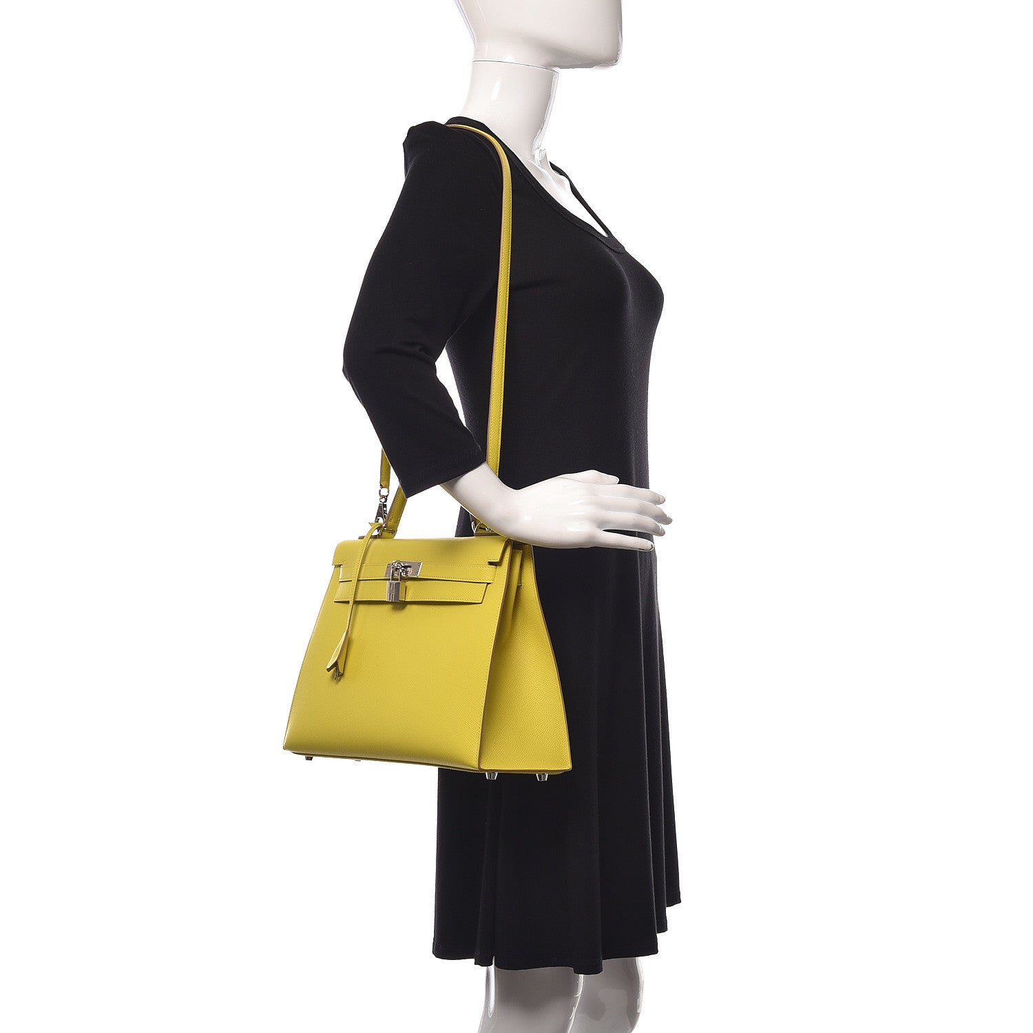 Hermes Epsom Kelly Sellier 32 Lime 2 of 39