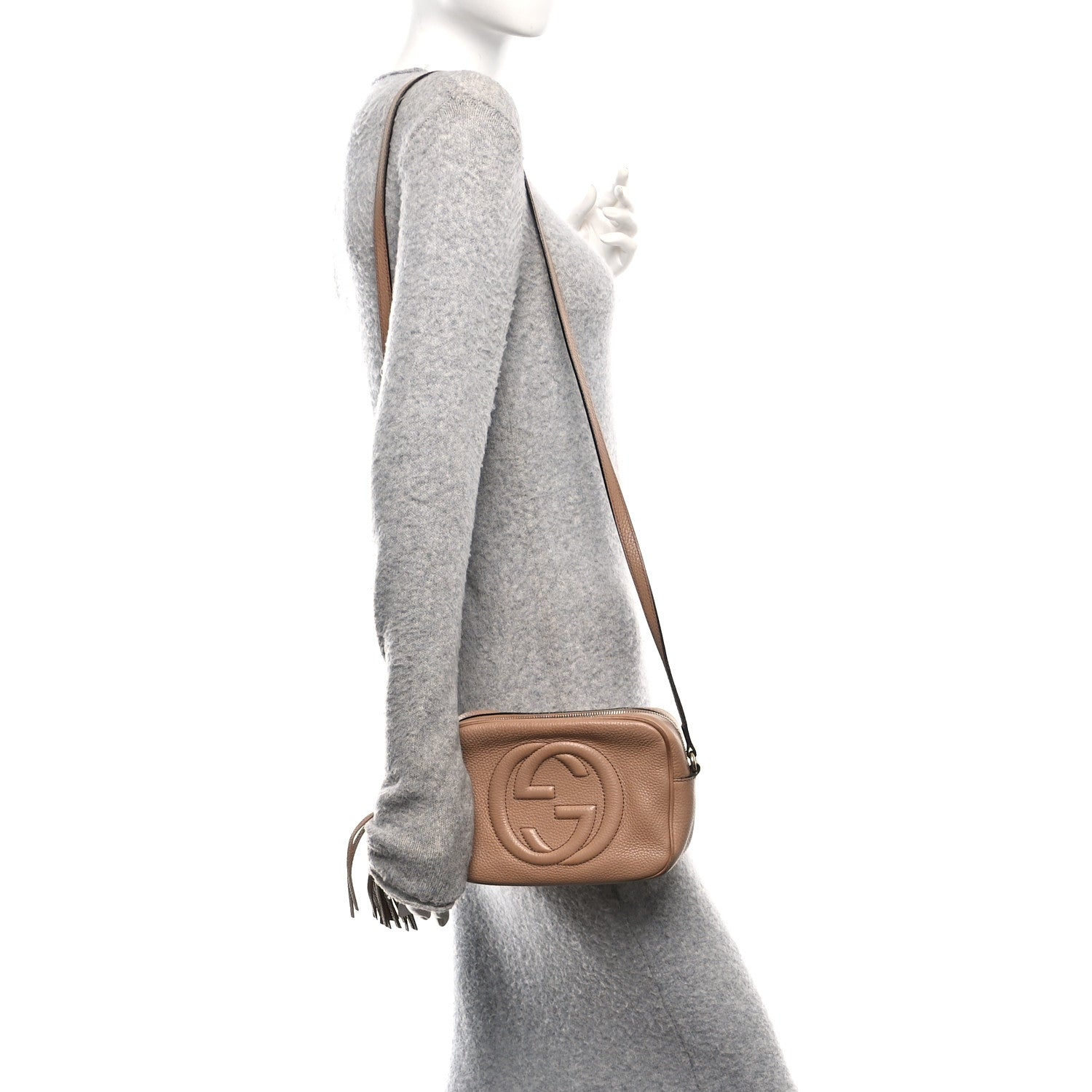 Gucci Pebbled Calfskin Small Soho Disco Bag Camelia 2 of 10