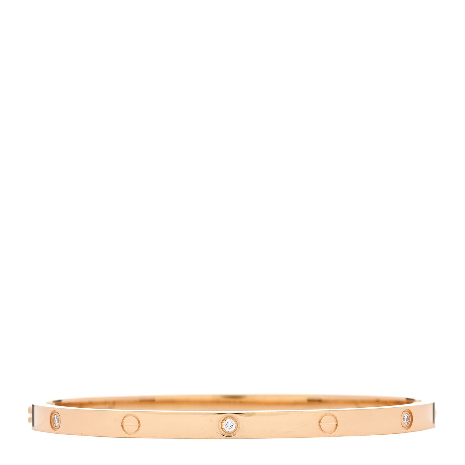 Cartier 18K Yellow Gold 6 Diamond Small LOVE Bracelet 16 2 of 9