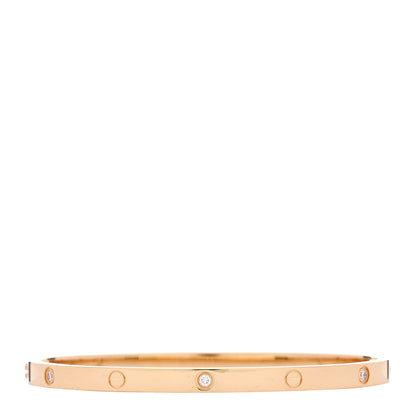 Cartier 18K Yellow Gold 6 Diamond Small LOVE Bracelet 16 2 of 9