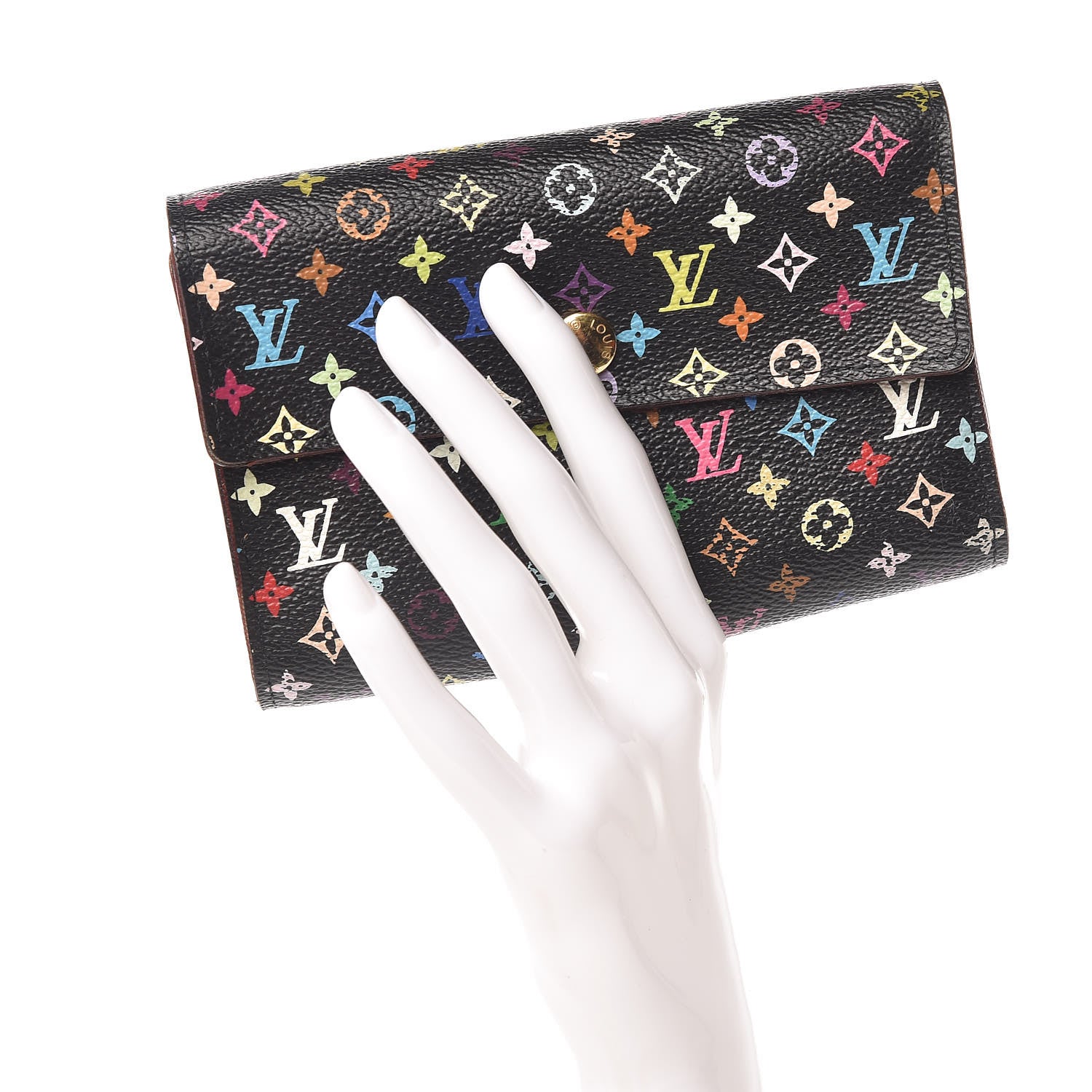 Louis Vuitton Monogram Multicolor Alexandra Wallet Black 2 of 12