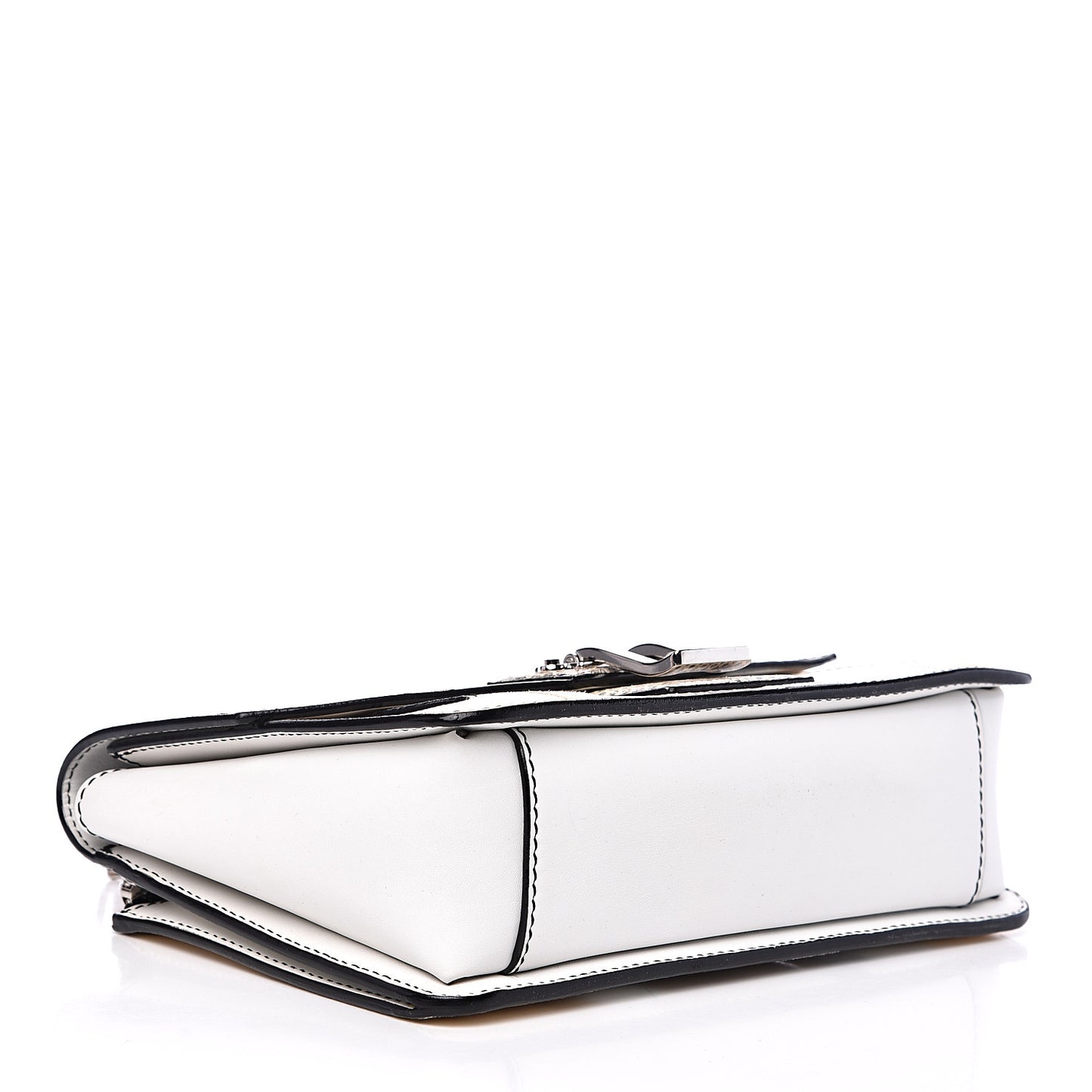 Elaphe Ayers Hava Shoulder Bag White Beige Silver