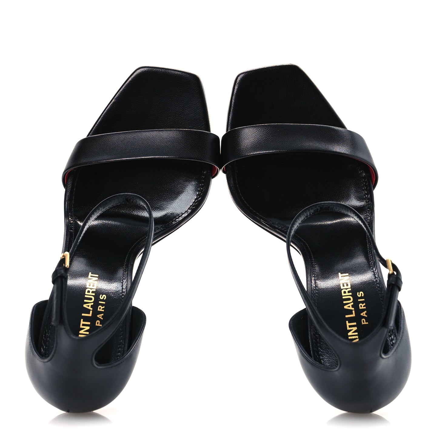 Calfskin Amber 105 Ankle Strap Sandals 36.5 Black