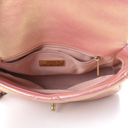 Chanel Iridescent Calfskin Quilted Medium 19 Flap Pink 5 of 10