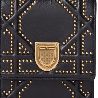Christian Dior Lambskin Studded Vertical Diorama Black 10 of 10