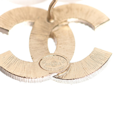 Chanel Pearl CC Earrings Light Gold 5 of 5