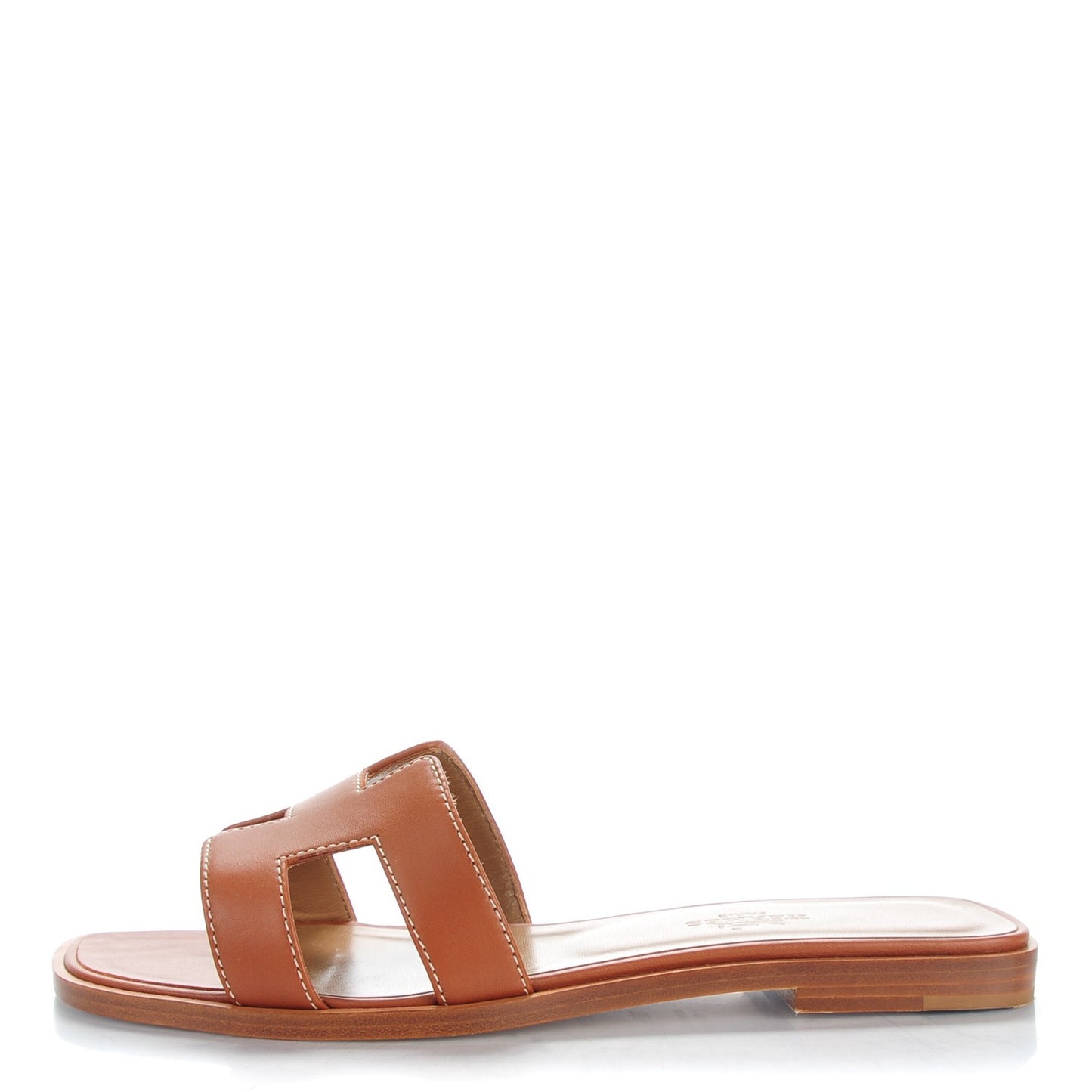 Box Calfskin Oran Sandals 36.5 Gold