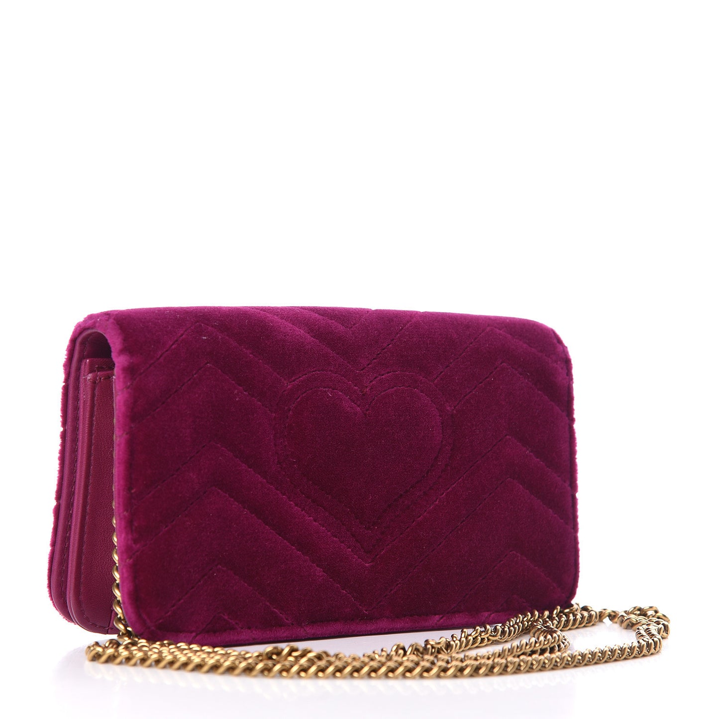 Velvet Matelasse GG Marmont Mini Bag Fuchsia Violet Cyclamen