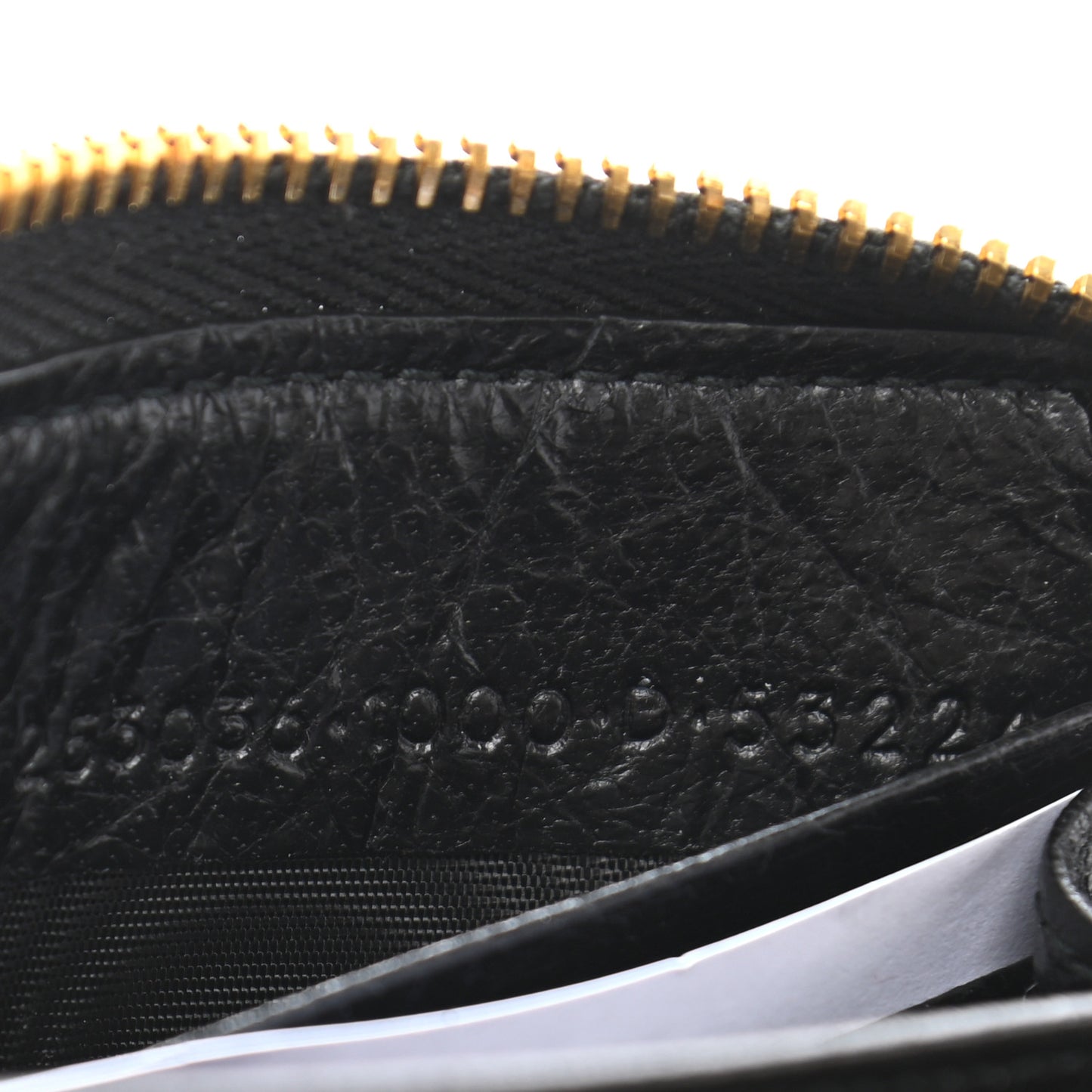 Agneau Classic Gold Hardware Continental Zip Around Wallet Black