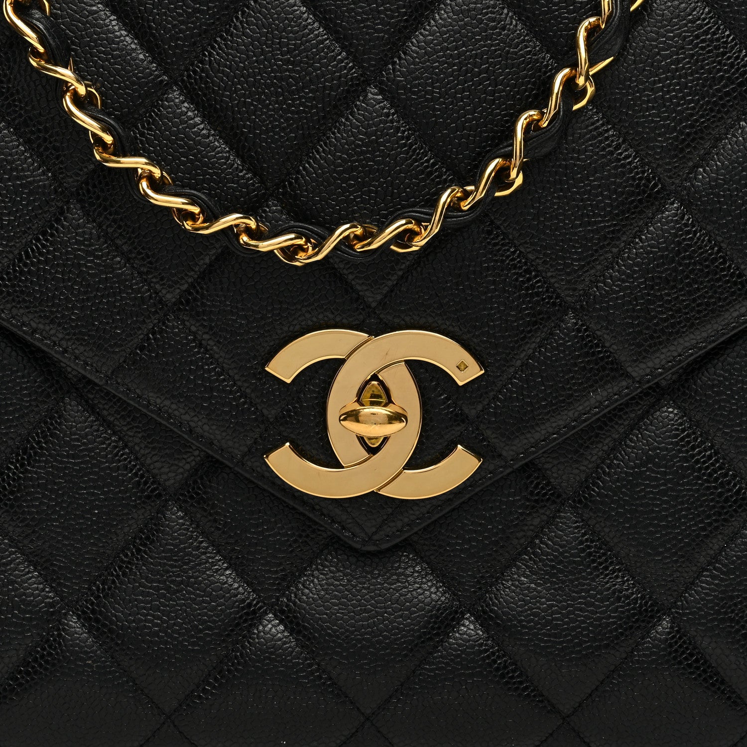 Chanel Caviar Envelope Large Camera Case Black 8 of 11