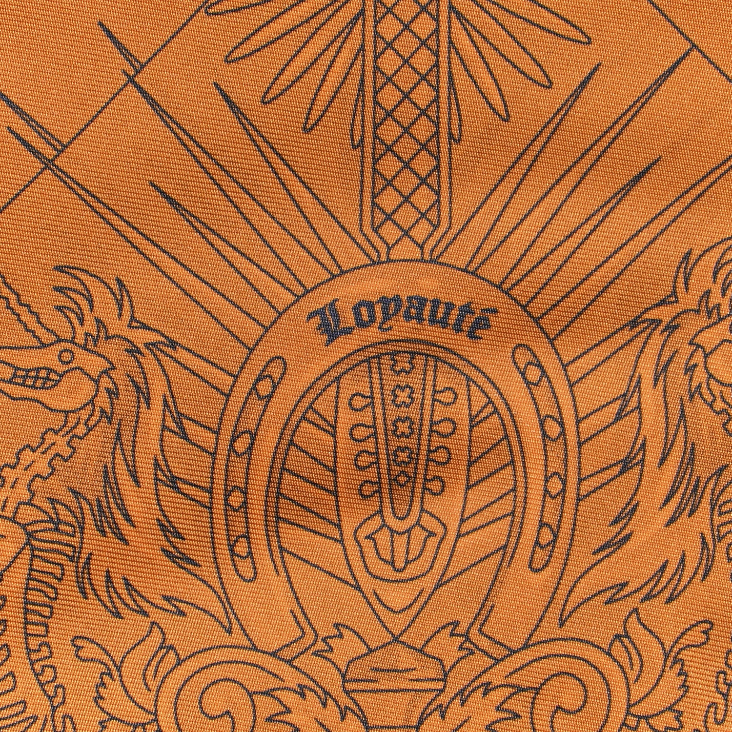 Hermes Silk C'est La Fete Double Face Scarf 90 Ciel Gris Orange 6 of 8