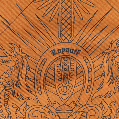 Hermes Silk C'est La Fete Double Face Scarf 90 Ciel Gris Orange 6 of 8