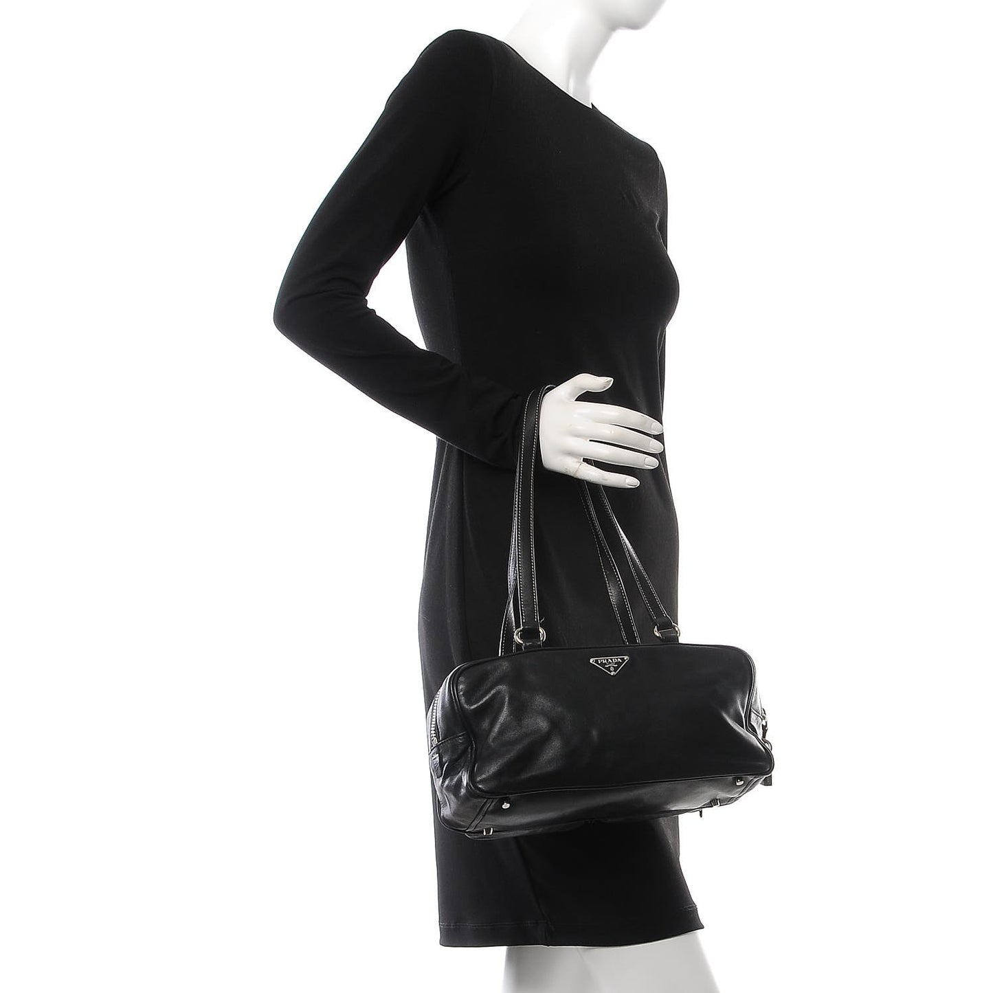Soft Calfskin Shoulder Bag Black