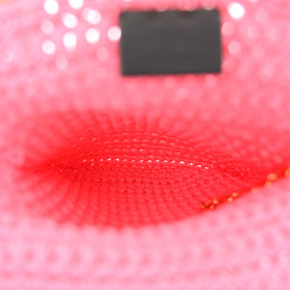 Fendi Fabric Crochet Baguette Phone Bag Rosa 5 of 10