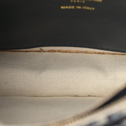 Christian Dior Oblique Saddle Chain Pouch Blue 10 of 10