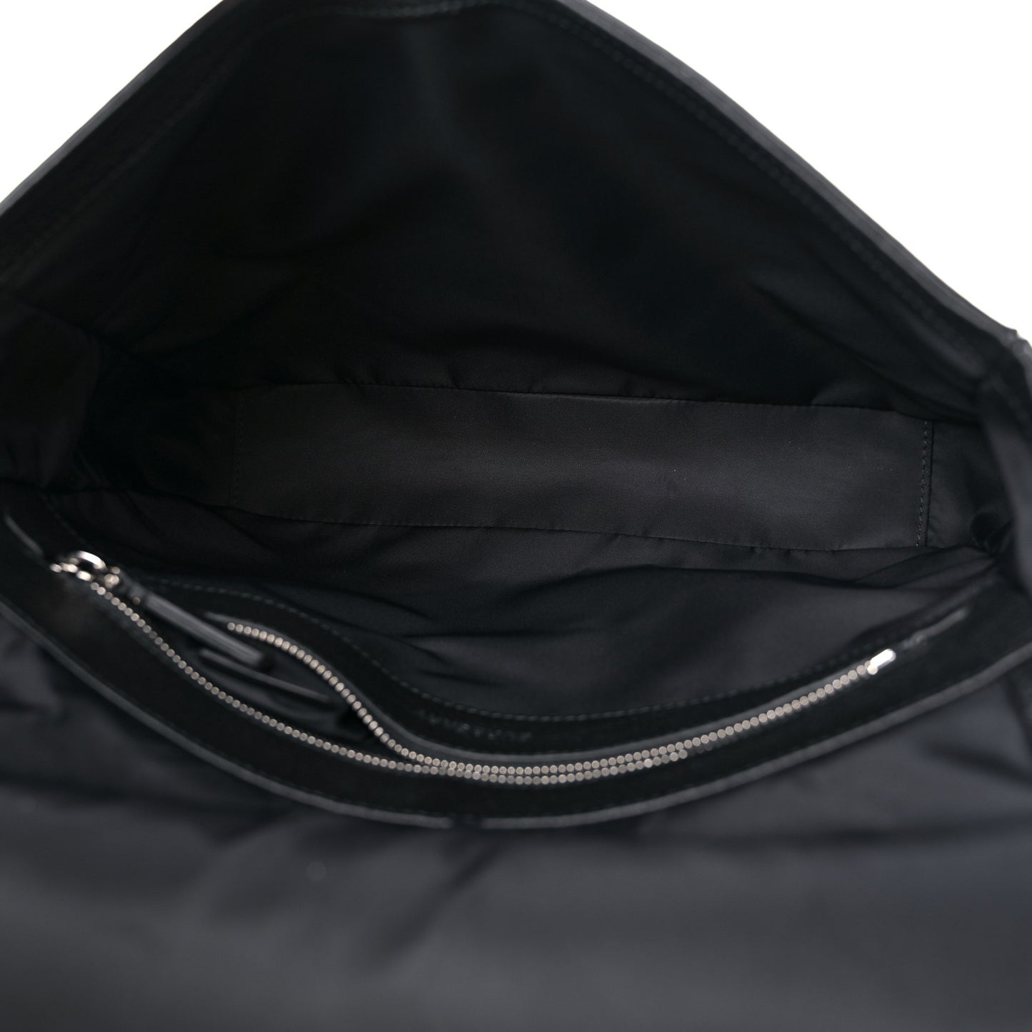 Grainy Calfskin Embossed Bruno Messenger Black