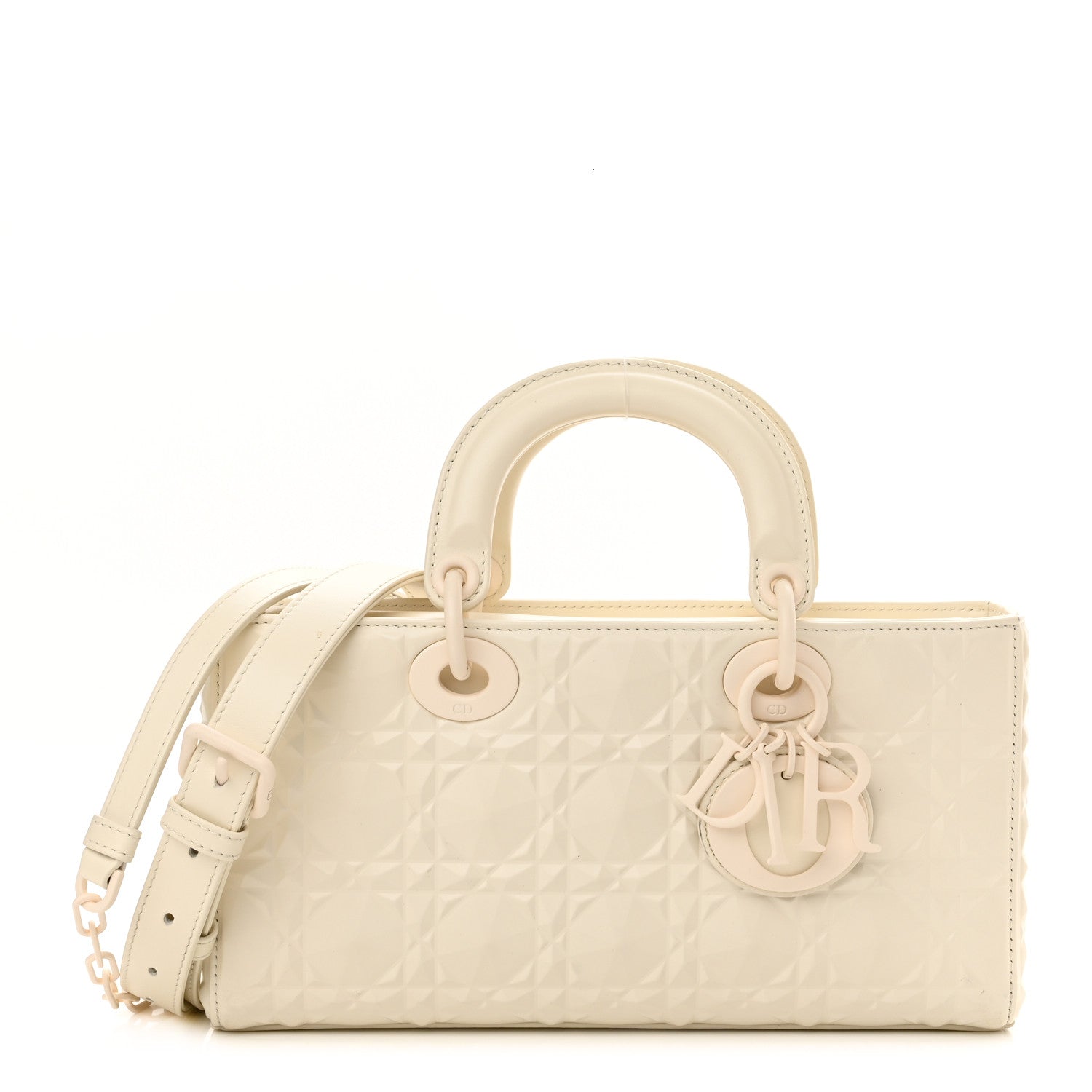 Christian Dior Calfskin Cannage Diamond Medium Lady D-Joy Latte 1 of 13