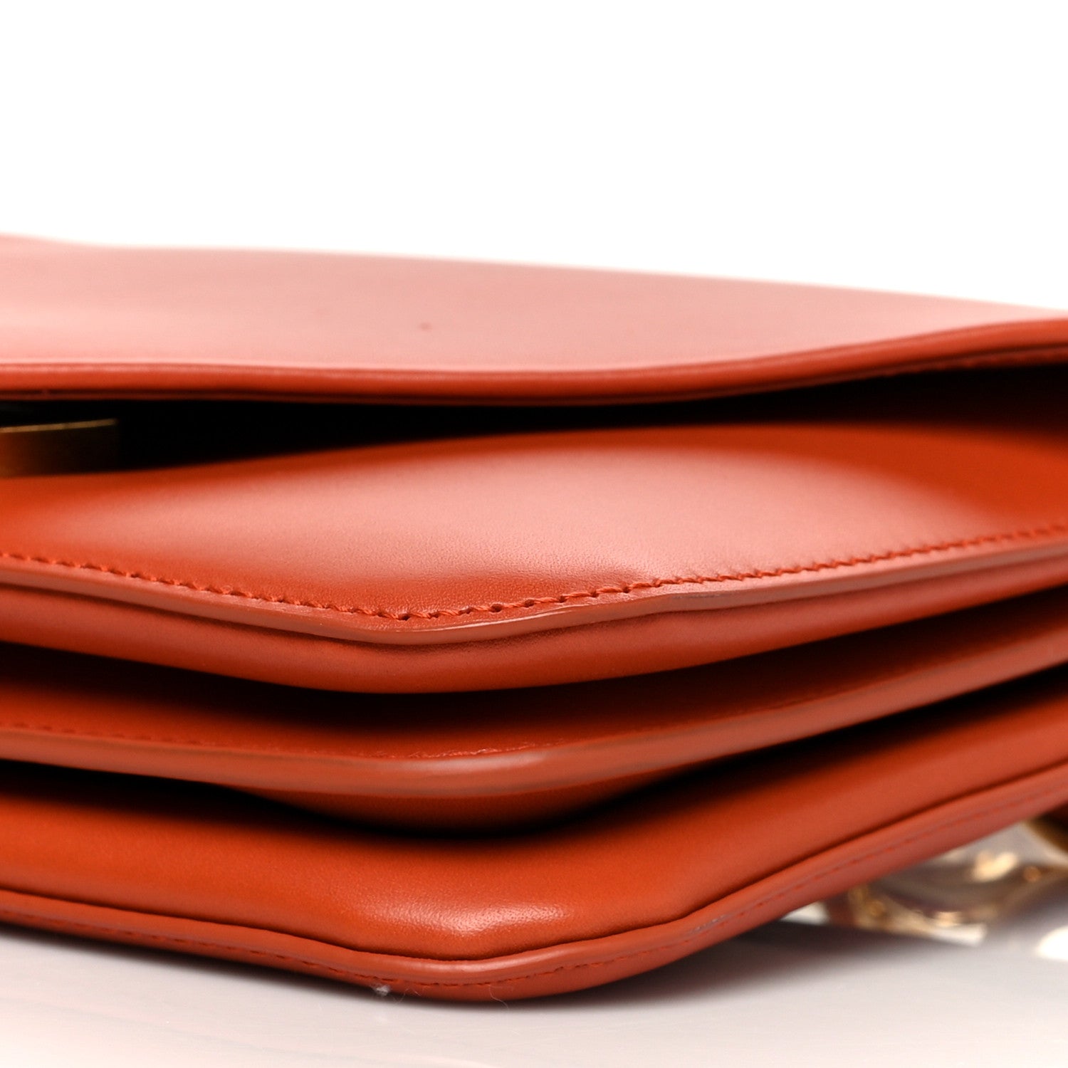 Bottega Veneta Calfskin Mount Envelope Bag Maple 10 of 12