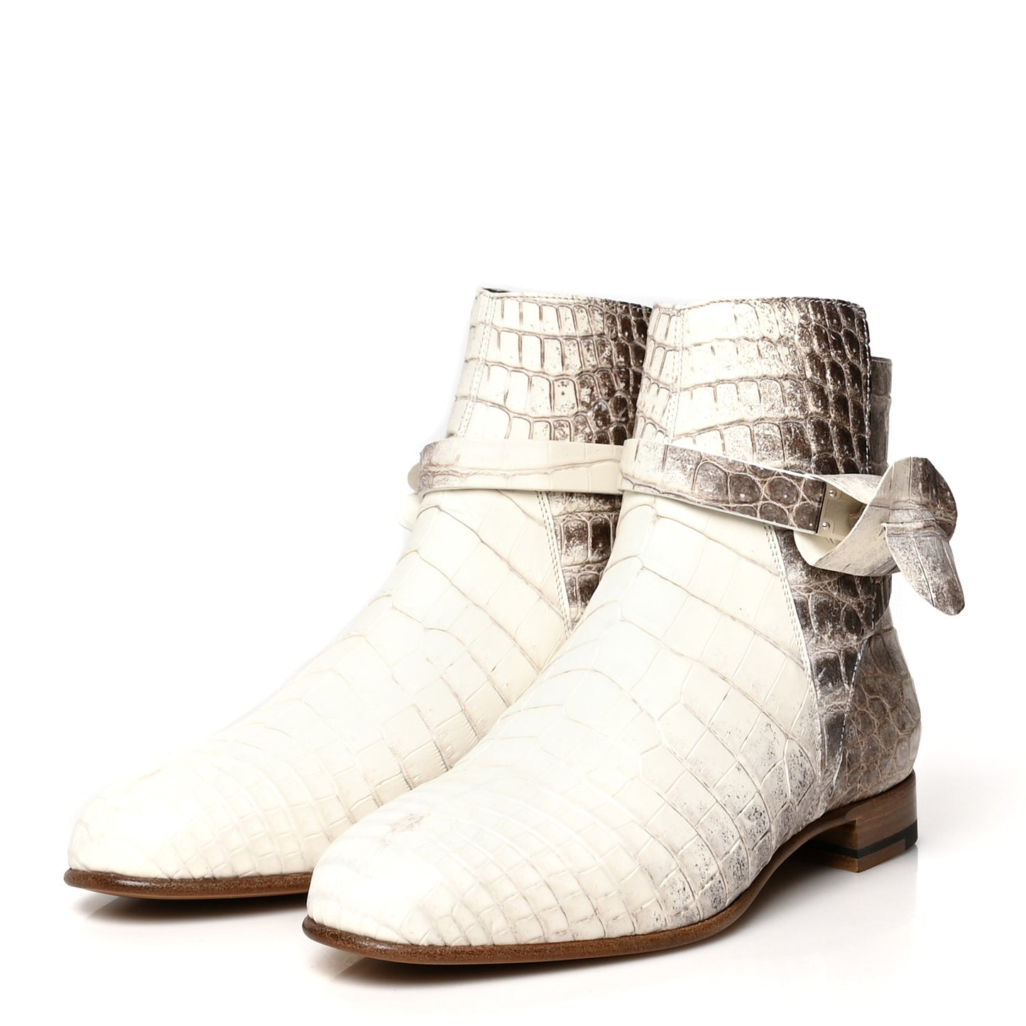 Matte Niloticus Crocodile Himalaya Neo Low Boots 37 Blanc