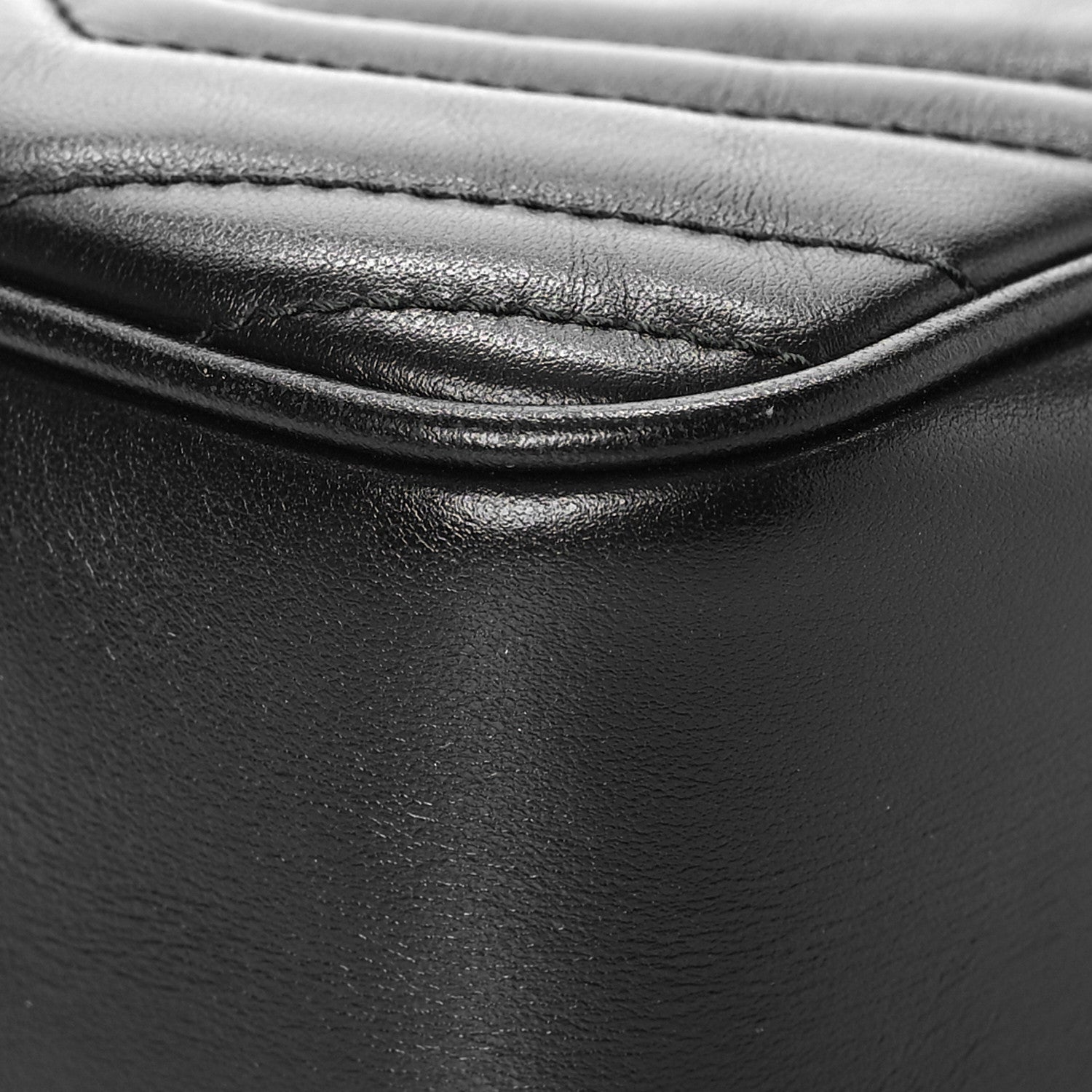 Gucci Calfskin Matelasse Small GG Marmont Chain Shoulder Bag Black 9 of 9