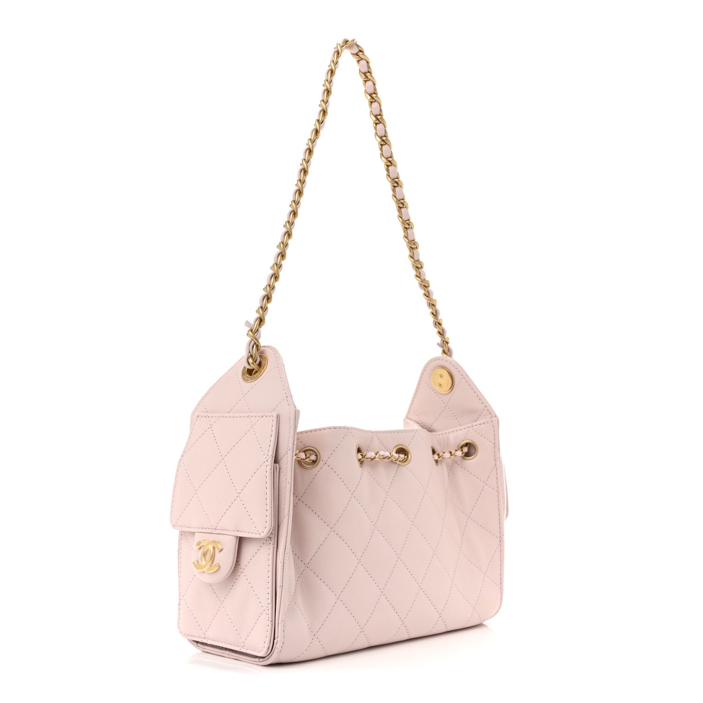 Caviar Quilted Mini Chanel 25 Handbag Light Pink