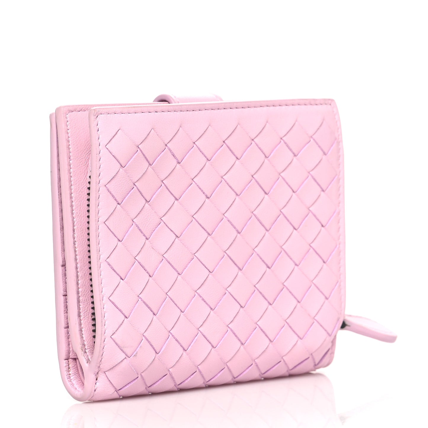 Nappa Intrecciato Mini Wallet Dragee