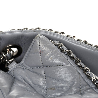 Chanel Crumpled Calfskin Medium Chain All Over Flap Grey 11 of 16