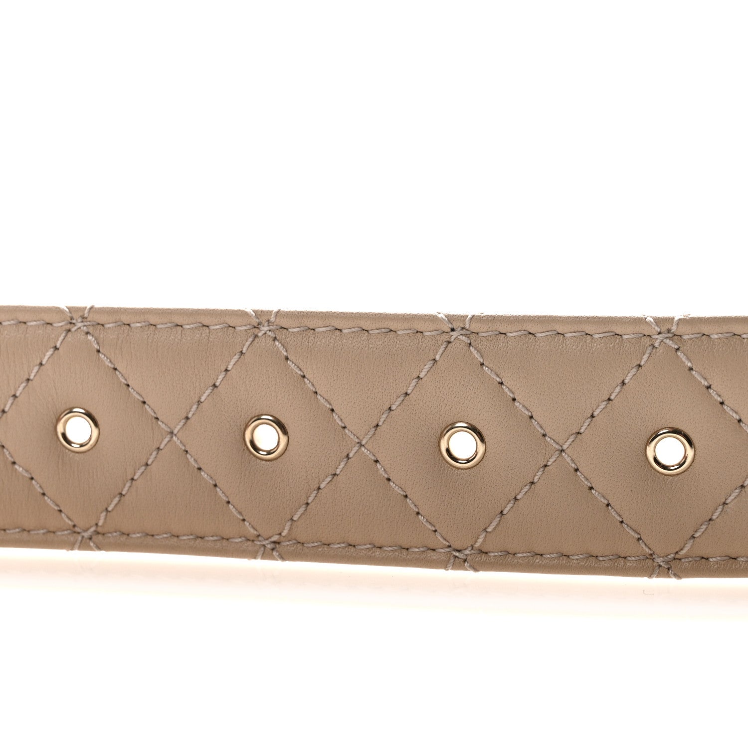 Chanel Lambskin Quilted CC Belt 75 30 Beige 4 of 5