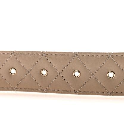 Chanel Lambskin Quilted CC Belt 75 30 Beige 4 of 5