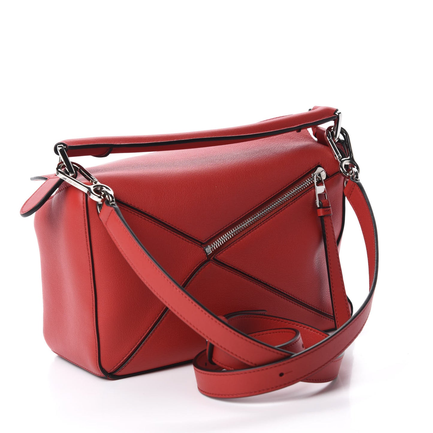Calfskin Small Puzzle Bag Scarlet