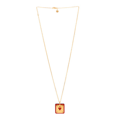 Hermes Gold Plated Swift As De Coeur Necklace 3 of 7