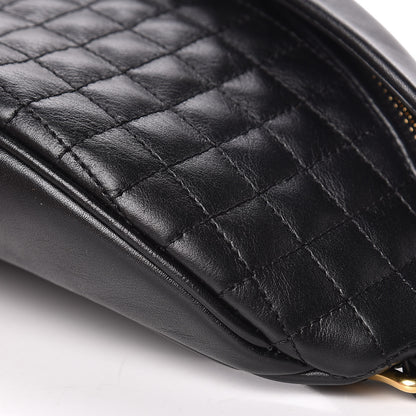 Celine Calfskin Quilted C Charm Belt Bag Black 10 of 10