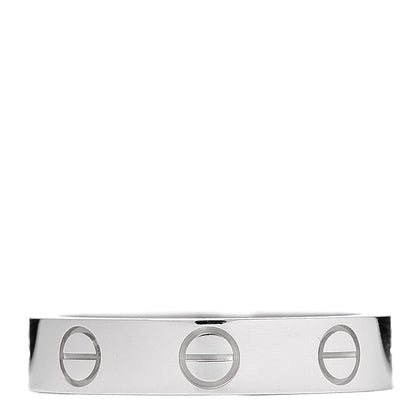 Cartier 18K White Gold 3.5mm LOVE Wedding Band Ring 47 4 1 of 5