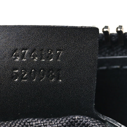 Gucci GG Supreme Monogram Web Small Flat Messenger Bag Black Grey 7 of 10