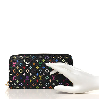 Louis Vuitton Monogram Multicolor Zippy Wallet Black Violet 2 of 6